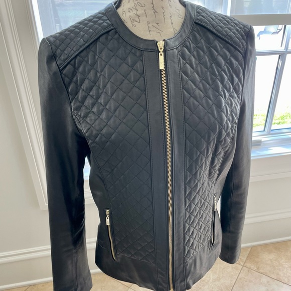 Cole Haan Jackets & Coats Collarless Quilted Leather Jacket Poshmark